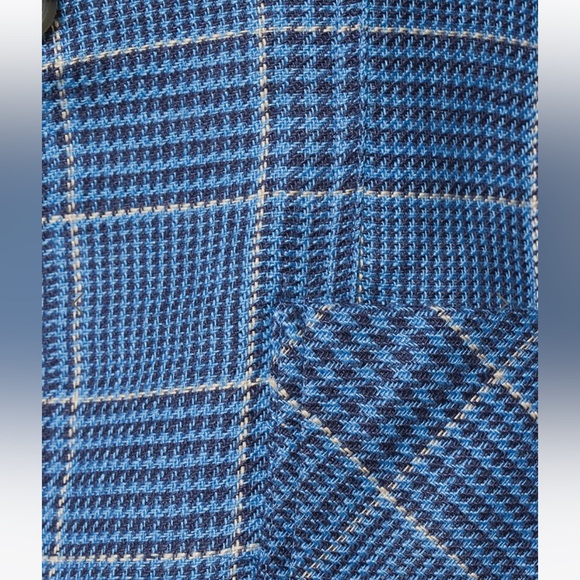 Smythe Birkin Blazer in Blue Plaid Print Size 6 - Picture 7 of 13